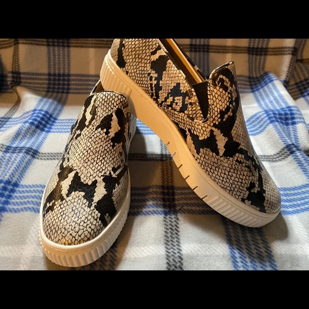 NIB slip on snake skin pattern